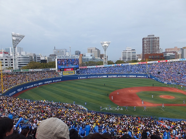 満員御礼の横浜スタジアム！チームは最下位でもスタンドは熱い