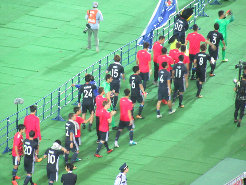 サッカー日本代表が最後挨拶