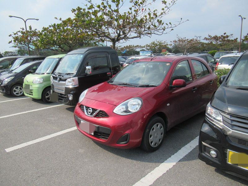 レンタカーで借りた車：沖縄