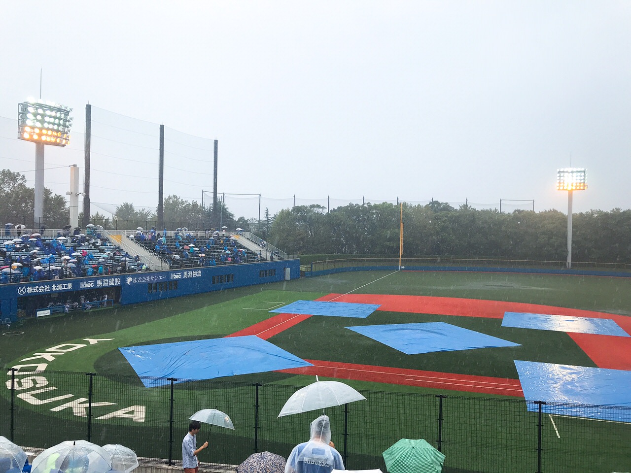 豪雨で一時中断：横須賀スタジアム最終戦2018